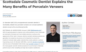 Scottsdale cosmetic dentist, Brandon Ryff, DDS, discusses how porcelain veneers can be advantageous for an enhanced smile.